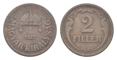 Венгрия 2 филлера 1927 BP KM 506 бронза 4665-431