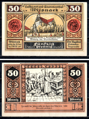 Вильснак (Пруссия, Бранденбург) 50 пфеннигов 1922 2193-50-2-2