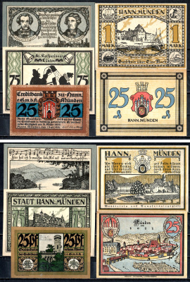 Ханн. Мюнден (Пруссия, Ганновер) набор из 5 нотгельдов ND 2193-15-2-1