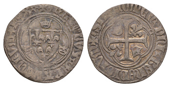 Франция бланк 1436-1461 Карл VII (1422-1461) Dy royales 522 серебро 1517-1132