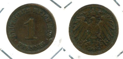 ГЕРМАНИЯ 1 ПФЕННИГ 1906 F KM 10, J. 10 медь 701-242