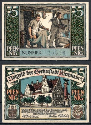 Кирххайн-ин-дер-Нидерлаузиц (Пруссия, Бранденбург) 75 пфеннигов ND бумага UNC (пресс) 7555-16-2-2