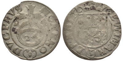 Бранденбург-Пруссия 1/24 талера 1624 Георг Вильгельм (1619-1640), вес 0,85 гр. KM 116.1 серебро 1516-213