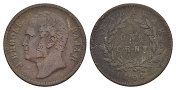 Саравак 1 цент 1863 Джеймс Брук (1841-1868) KM 3 медь 1519-935