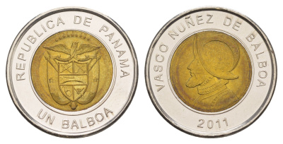 Панама 1 бальбоа 2011 KM 141 биметалл UNC 4642-731