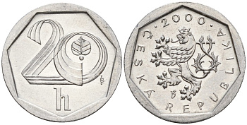 Словакия 20 геллеров 2000 b' KM 2.3 алюминий 4152-911