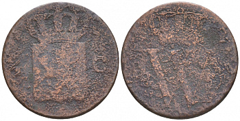 Нидерланды 1/2 цента 1851 Виллем III (1849-1890) KM 90 медь 73-1744