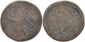 Италия, Ватикан квартечино 18 век KM 140 медь 00-00