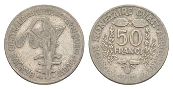 Западная Африка (BCEAO) 50 франков 1982 KM 6 медно-никель 4611-325