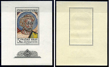 Чехословакия блок, марка с номиналом 5 крон 1968 Михель BL28 8705-16-1-1