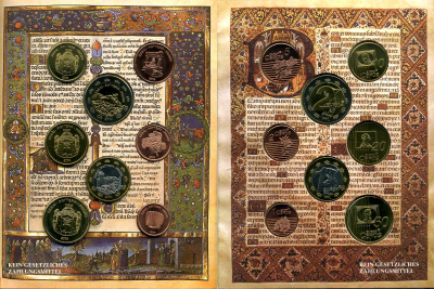 Лихтенштейн набор из 8 монет 2004 1 евроцент-2 евро, европробники, в оригинальном буклете UNC 00-00-00