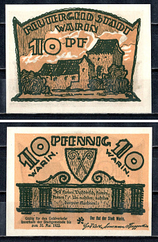 Варин (Мекленбург-Шверин) 10 пфеннигов 1921 2193-24-3-1