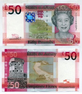 Джерси 50 фунтов 2010 ЕЛИЗАВЕТА II (1952-), башня Pick 36а бумага UNC (пресс) 000-00-00