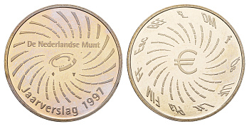 Нидерланды медаль монетного двора 1997 диаметр 33 мм, вес 15,5 гр медно-никель 189-714