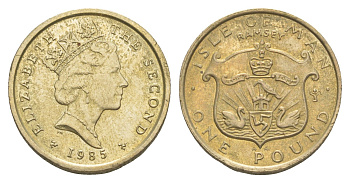Остров Мэн 1 фунт 1985 KM 151 никель латунь UNC 1527-413