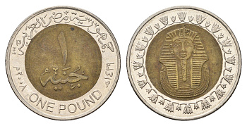 Египет 1 фунт 2008 сфинкс KM 940a биметалл 4673-835