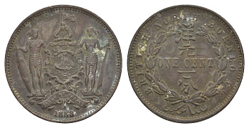 Северное Борнео 1 цент 1888 KM 2 бронза 1526-543