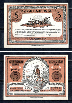 Гифхорн (Пруссия, Ганновер) 5 пфеннигов 1921 7556-9-1-1