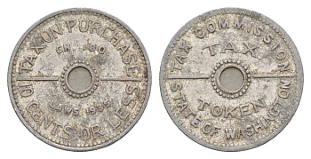 США, Вашингтон налоговой жетон в 10 центов ND алюминий 4636-1026