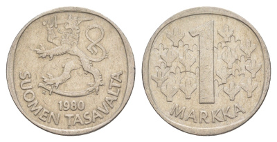 Финляндия 1 марка 1980 KM 49a медно-никель 4648-545