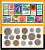 Израиль набор из 16 монет и 11 марок 6-5-3-09