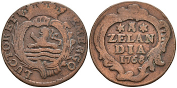 Зеландия (Zeeland), Нидерланды 1 дуит 1768 KM 101 медь 4577-137