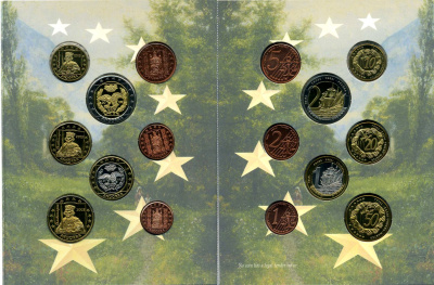 Андорра набор из 8 монет 2003 1 евроцент-2 евро, европробники, в оригинальном буклете UNC 00-00