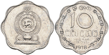 Цейлон 10 центов 1978 KM 140 a алюминий 4592-236