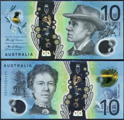 Австралия 10 долларов 2017 Эндрю Бартон Pick 63 пластик 7116-31-1-2