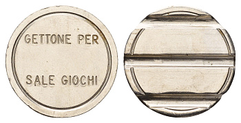 Италия жетон для игровых автоматов Sale Giochi диаметр 24 мм, вес 5,2 гр нержавеющая сталь 4670-637
