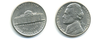 США 5 ЦЕНТОВ 1981 D, ДЖЕФФЕРСОН KM А192 медно-никель 86-611