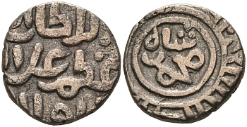 Индия 2 гани 1308 (AH711) Делийский Султанат, Ghiyath al-Din Balban Goron/Goenka D 233, Mitchiner 2569 биллон 192-711