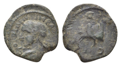 Римская Империя, Провинция Фракия, Деульт АЕ 241-243 Гордиан III, GORDIANVS IMP AVG, бюст императора/C F P D, бык RPC online VII 1080 медь 1100-1-51