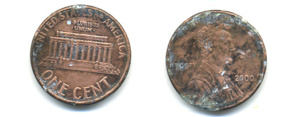 США 1 ЦЕНТ 2000 ЛИНКОЛЬН KM 201b цинк плакированный медью 86-422