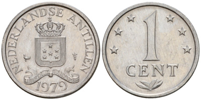 Нидерландские Антильские острова (Нидерландские Антилы) 1 цент 1979 Юлиана (1948-1980) KM 8a алюминий 4602-249
