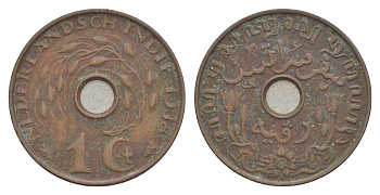 Голландская Ост-Индия (Нидерландская Восточная Индия) 1 цент 1938 KM 317 бронза 4637-512