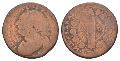 Франция 12 денье 1791 N, Людовик XVI (1774-1792) KM 600 бронза 4657-922