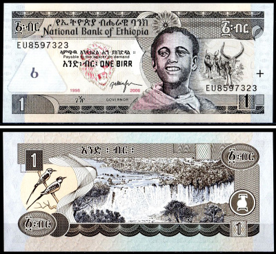 Эфиопия 1 бирр 1998-2006 Pick 46 d бумага UNC (пресс) 7147-37-1-1