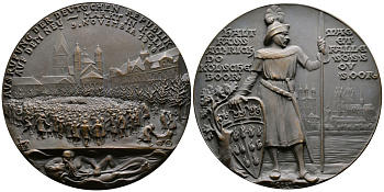 ГЕРМАНИЯ МЕДАЛЬ 1918 ДИАМЕТР 88 ММ., КАРЛ ГЕТЦ, АГИТАЦИОННАЯ МЕДАЛЬ, ПРОВОЗГЛАШЕНИЕ КЕЛЬНСКОЙ РЕСПУБЛИКИ Kienast 275 бронза 02-013-21