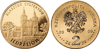 Польша 2 злотых 2009 MW, серия города Польши, Енджеюв (Jedrzejow) KM 710 нордик UNC 4676-556