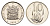 ЮАР 10 центов 1971 герб, цветок алоэ KM 85 никель PROOF 4690-1122