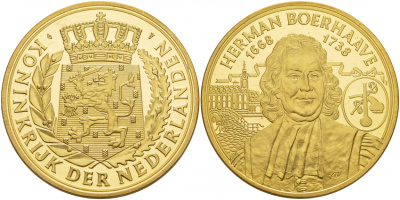НИДЕРЛАНДЫ МЕДАЛЬ ГЕРМАН БОРХАВЕ (1668-1738) UNC 06-131-15