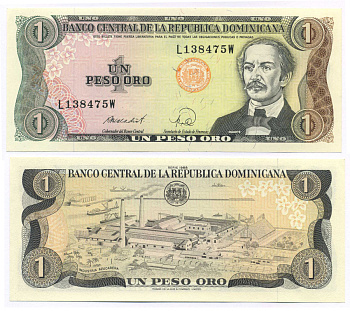 Доминиканская Республика 1 песо 1988 Хуан Пабло Дуарте Pick 126 с бумага UNC (пресс) 8588-84-2-2