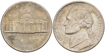 США 5 ЦЕНТОВ 1994 D, ДЖЕФФЕРСОН KM A192 медно-никель 4114-1115