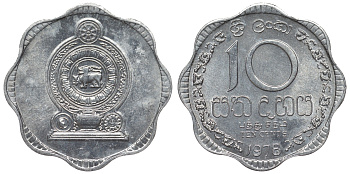 Шри-Ланка 10 центов 1978 KM 140 a алюминий 4118-842