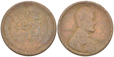 США 1 ЦЕНТ 1920 ЛИНКОЛЬН KM 132 бронза 218-338
