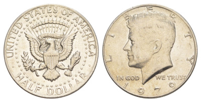 США 1/2 доллара (50 центов) 1979 Джон Кеннеди KM A202b медь плакированная медно-никелем aUNC 4536-1226