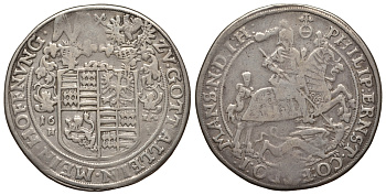 Мансфельд-Артерн 1 талер 1624 HI, Филипп Эрнст (1585-1631) KM 27, Dav. 6967 серебро 00-000-00