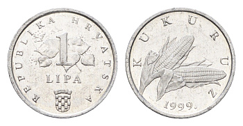 Хорватия 1 липа 1999 нечетный год KM 3 алюминий aUNC 4659-659