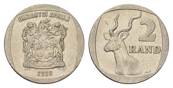 ЮАР 2 ранда 2000 KM 165 медь плакированная никелем 4626-1157